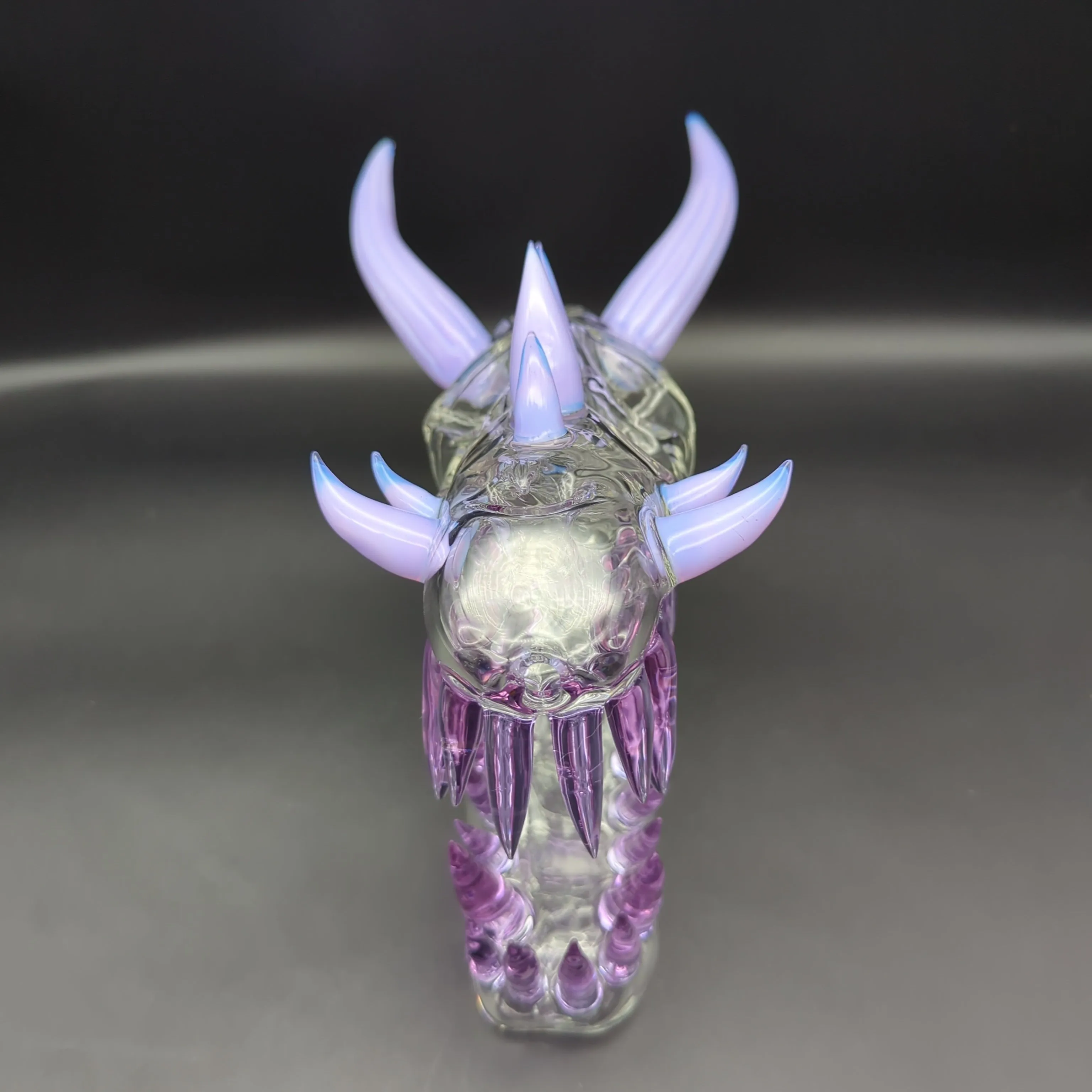 10 Dragon Skull Sculpture Rig - by EKA Glass