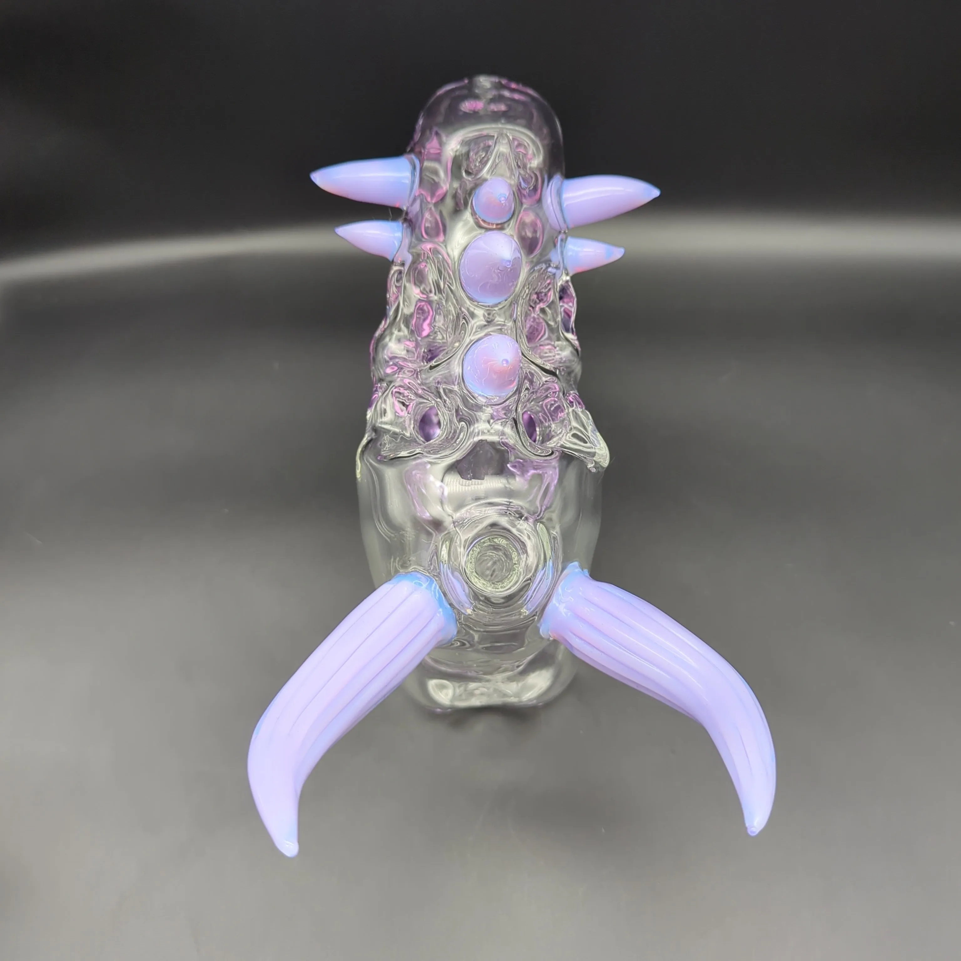 10 Dragon Skull Sculpture Rig - by EKA Glass