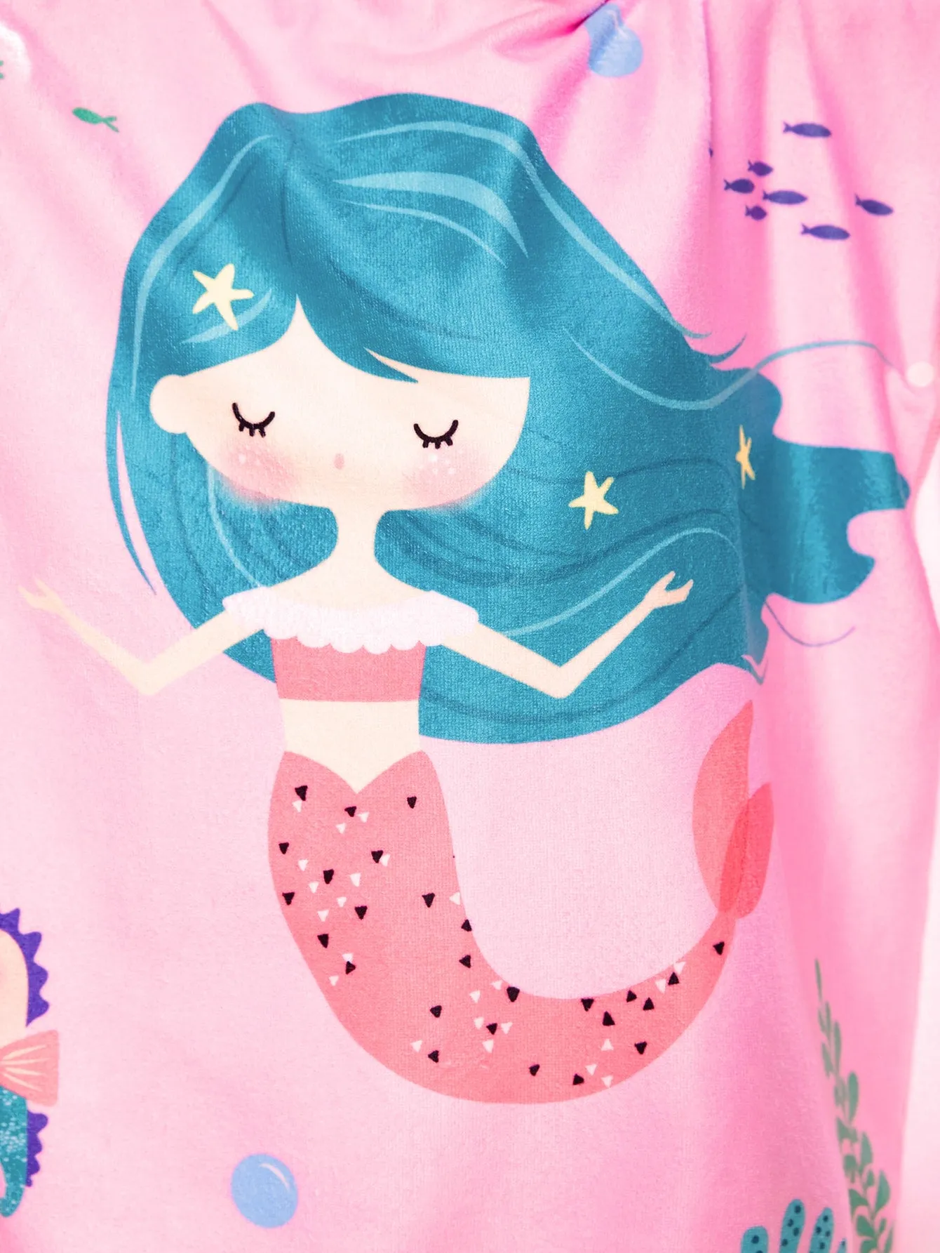 1pc Mermaid Pattern Kids Bath Towel