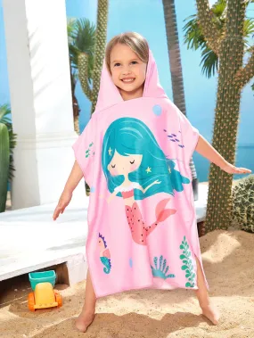 1pc Mermaid Pattern Kids Bath Towel