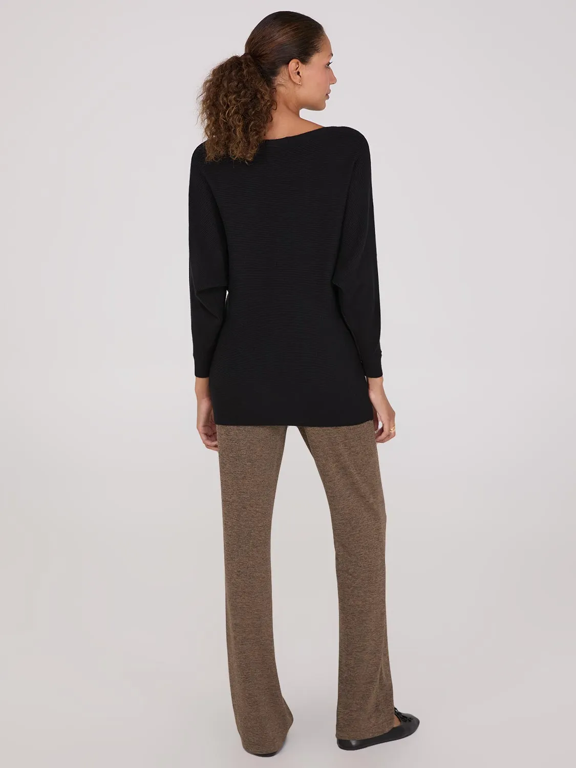 3/4 Dolman Sleeve Ottoman Stitch Sweater