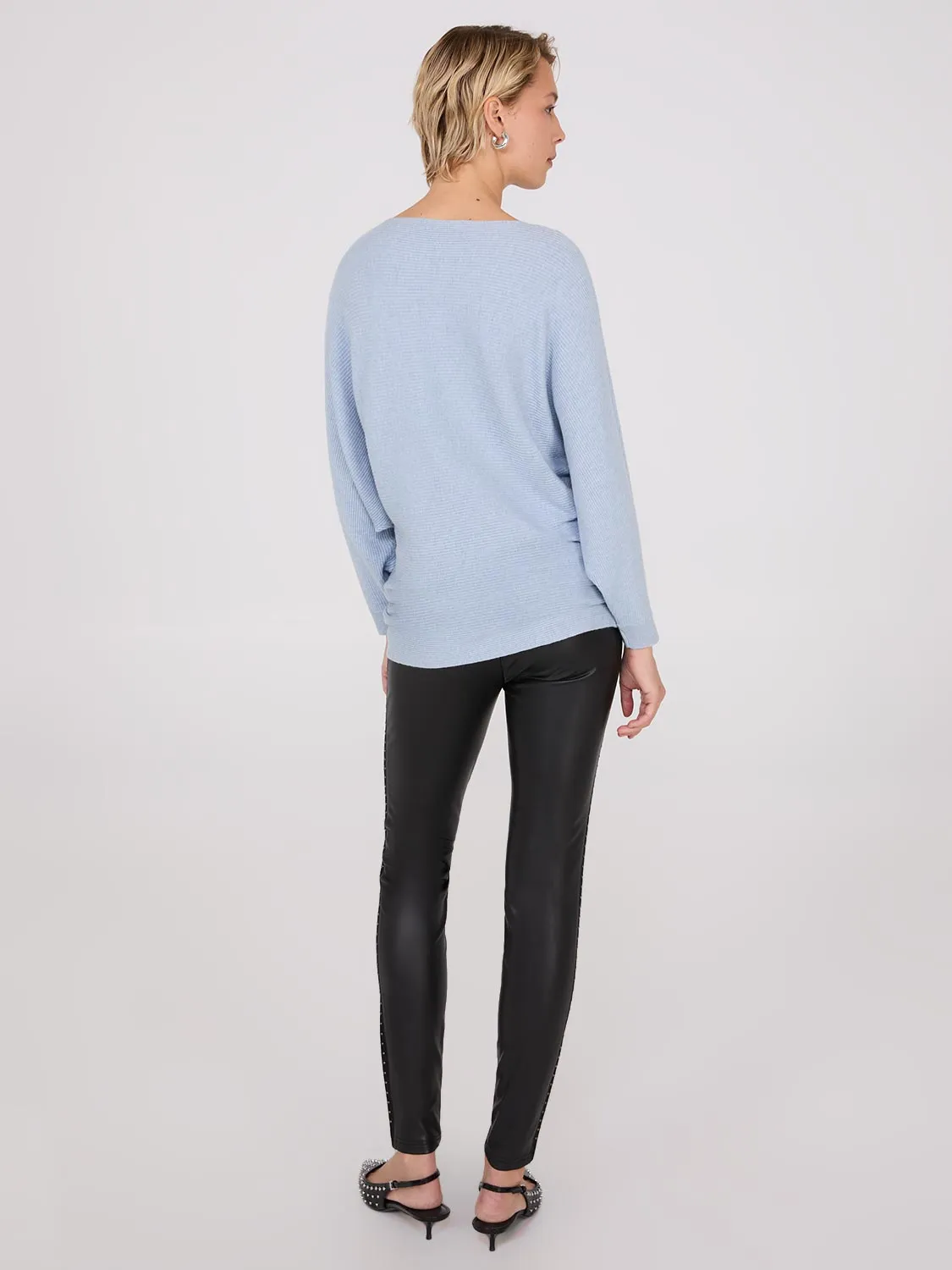 3/4 Dolman Sleeve Ottoman Stitch Sweater