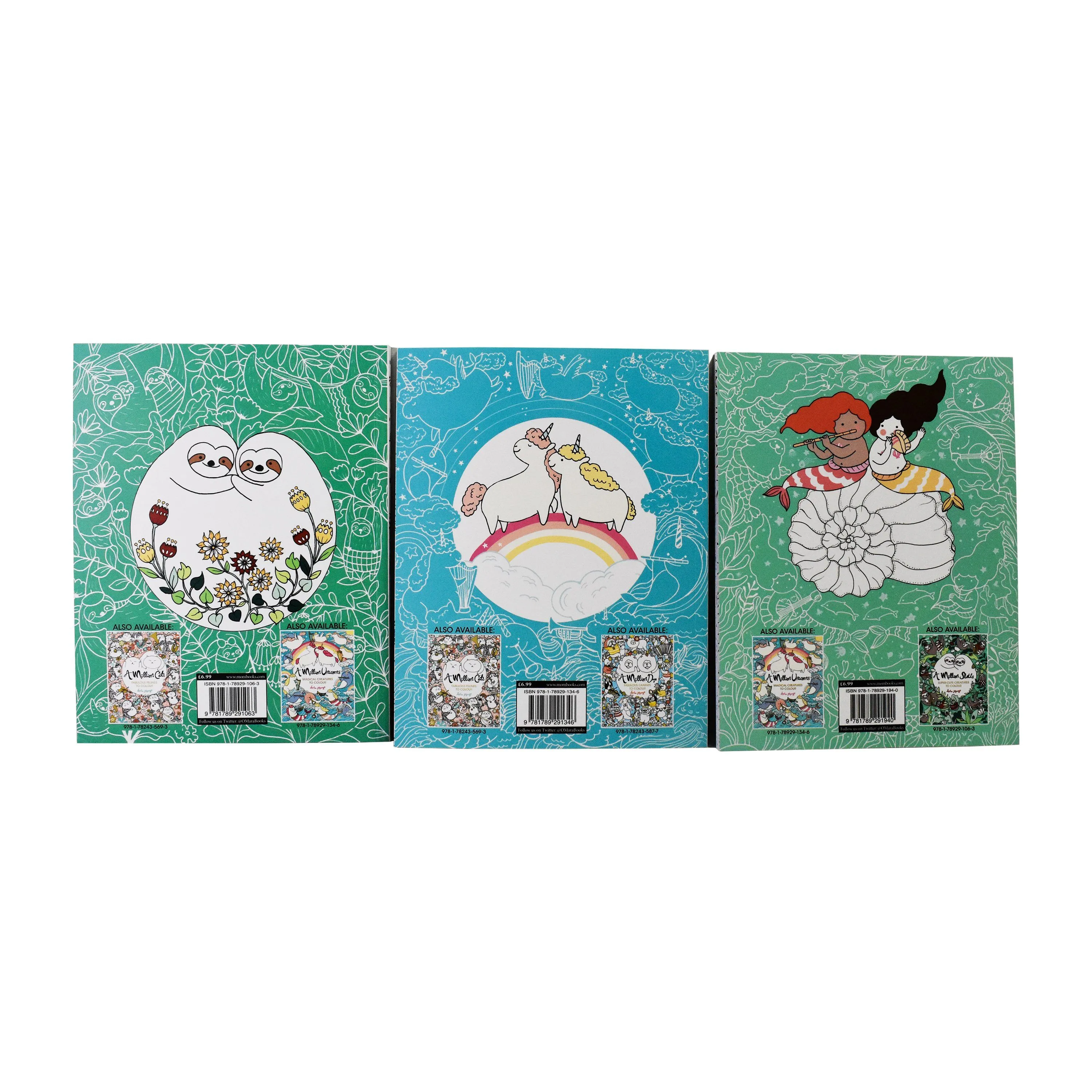 A Million Creatures Unicorn, Sloths and Mermaids to Colour Series 3 Books Collection By Lulu Mayo - Paperback - Age 7-9