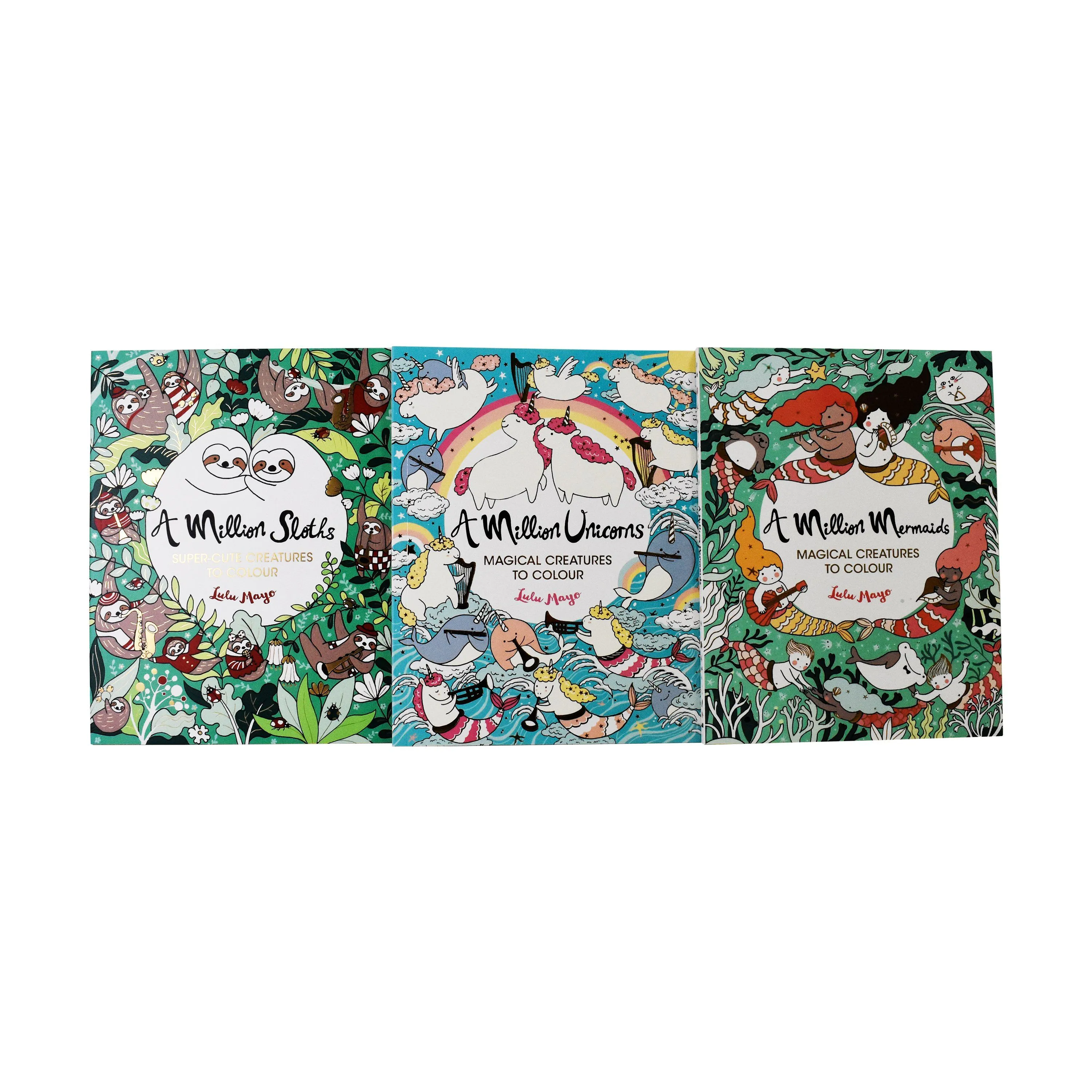 A Million Creatures Unicorn, Sloths and Mermaids to Colour Series 3 Books Collection By Lulu Mayo - Paperback - Age 7-9