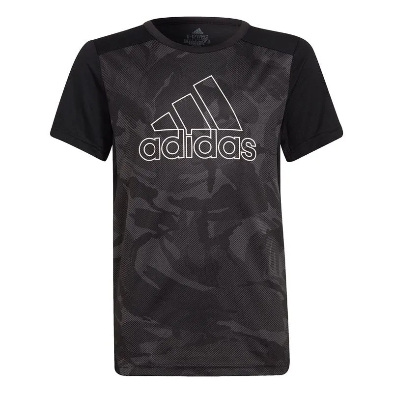 adidas Designed 2 Move Seasonal Tee - Boys - Black/White
