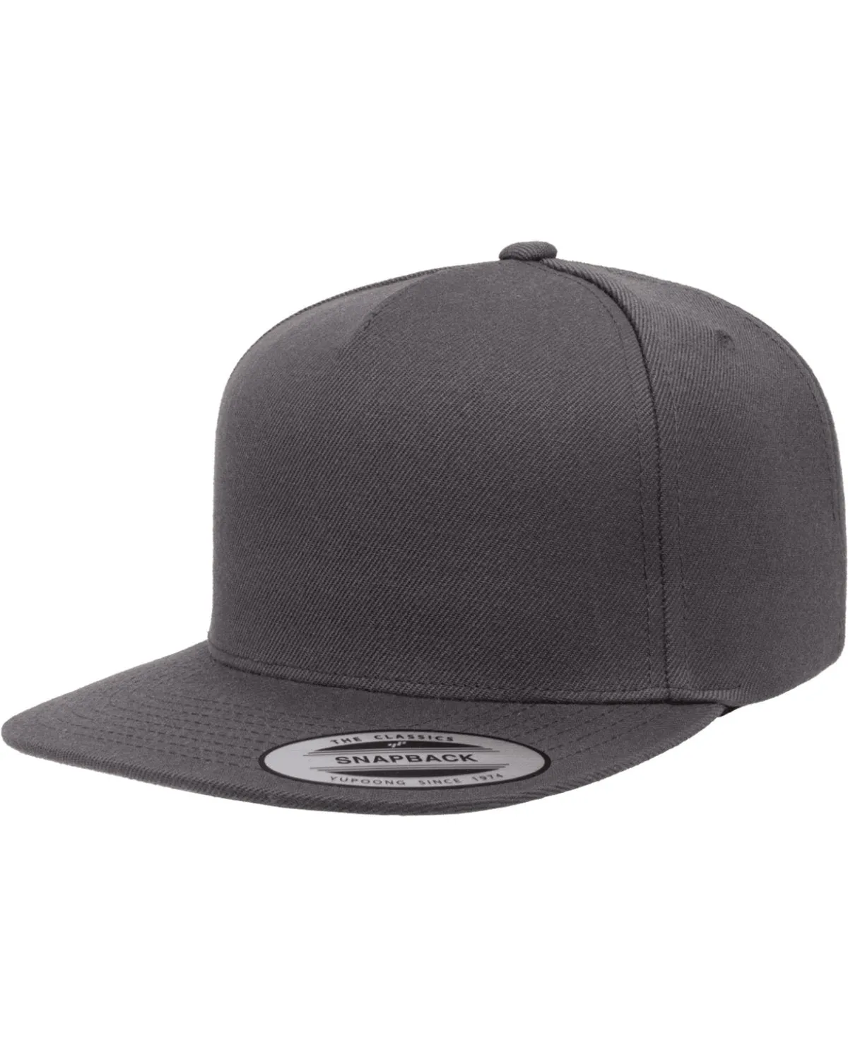 Adult 5-Panel Structured Flat Visor Classic Snapback Cap