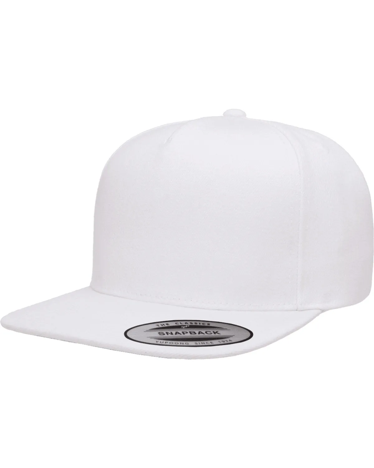 Adult 5-Panel Structured Flat Visor Classic Snapback Cap