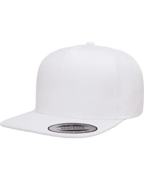 Adult 5-Panel Structured Flat Visor Classic Snapback Cap