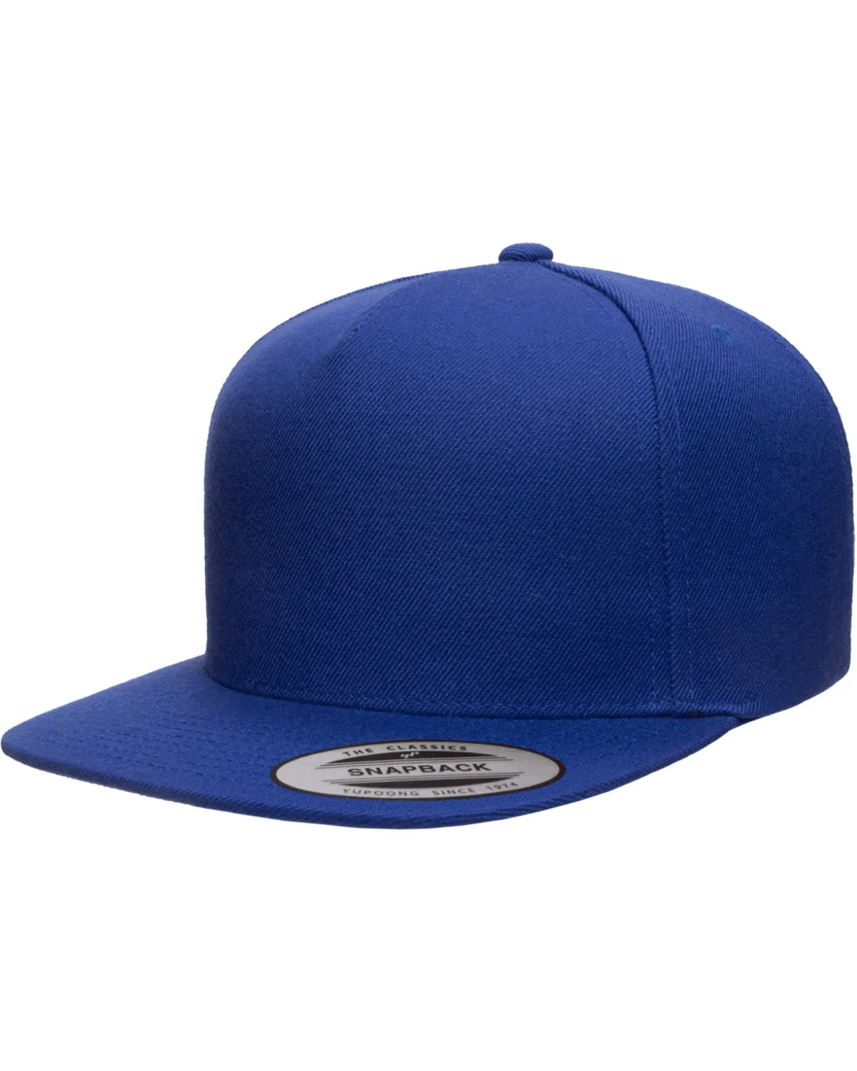 Adult 5-Panel Structured Flat Visor Classic Snapback Cap