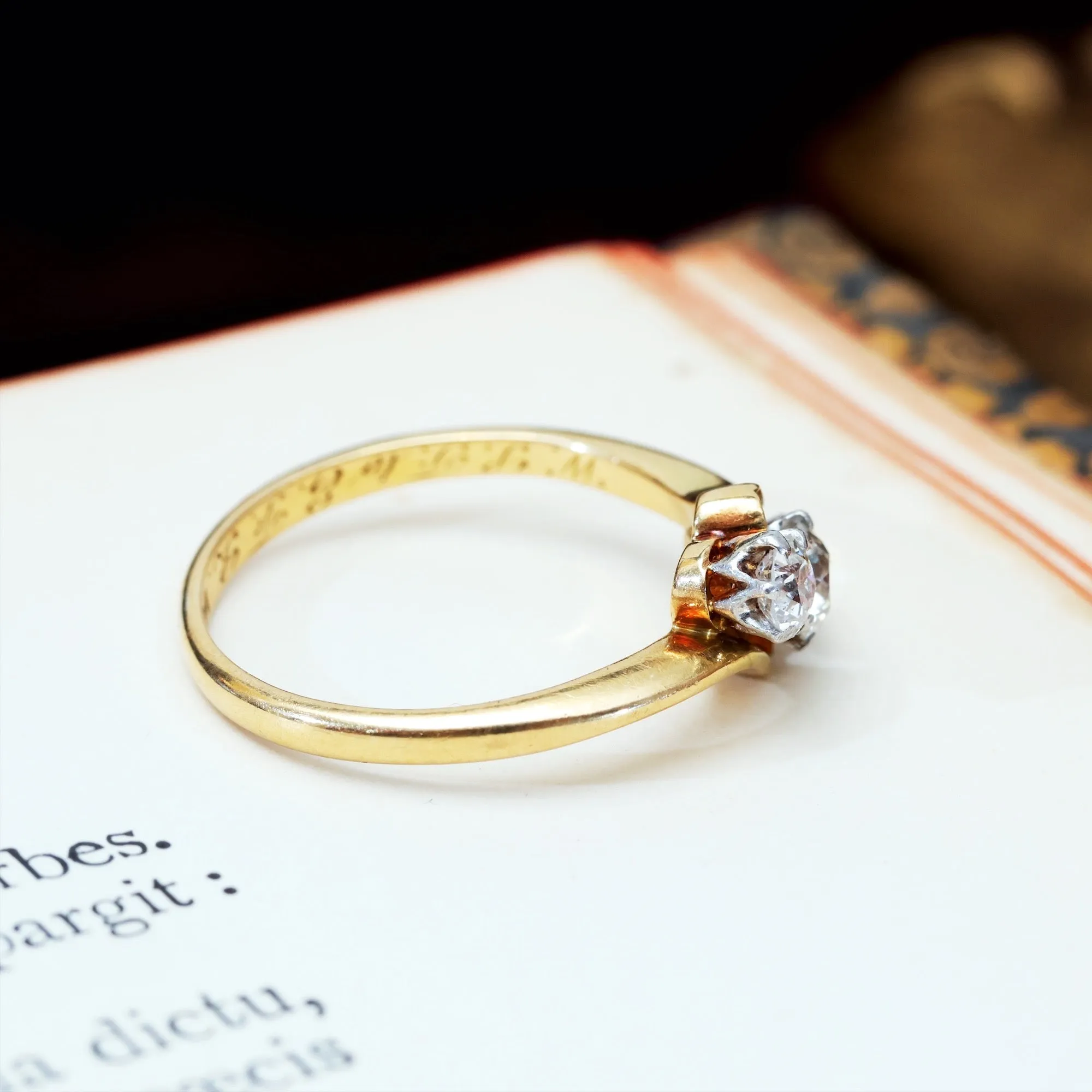 Antique Date 1912 Diamond Trilogy Crossover Ring