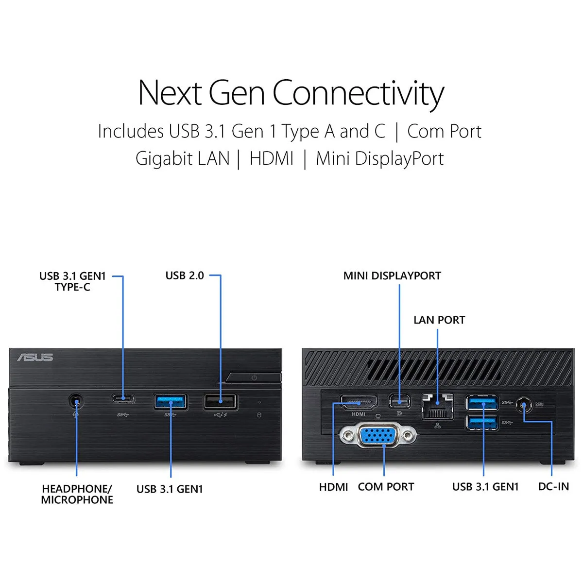 ASUS Mini PC PN60 with Intel Core Processors DDR4 RAM, 4K UHD Support, Wi-Fi and Windows 10