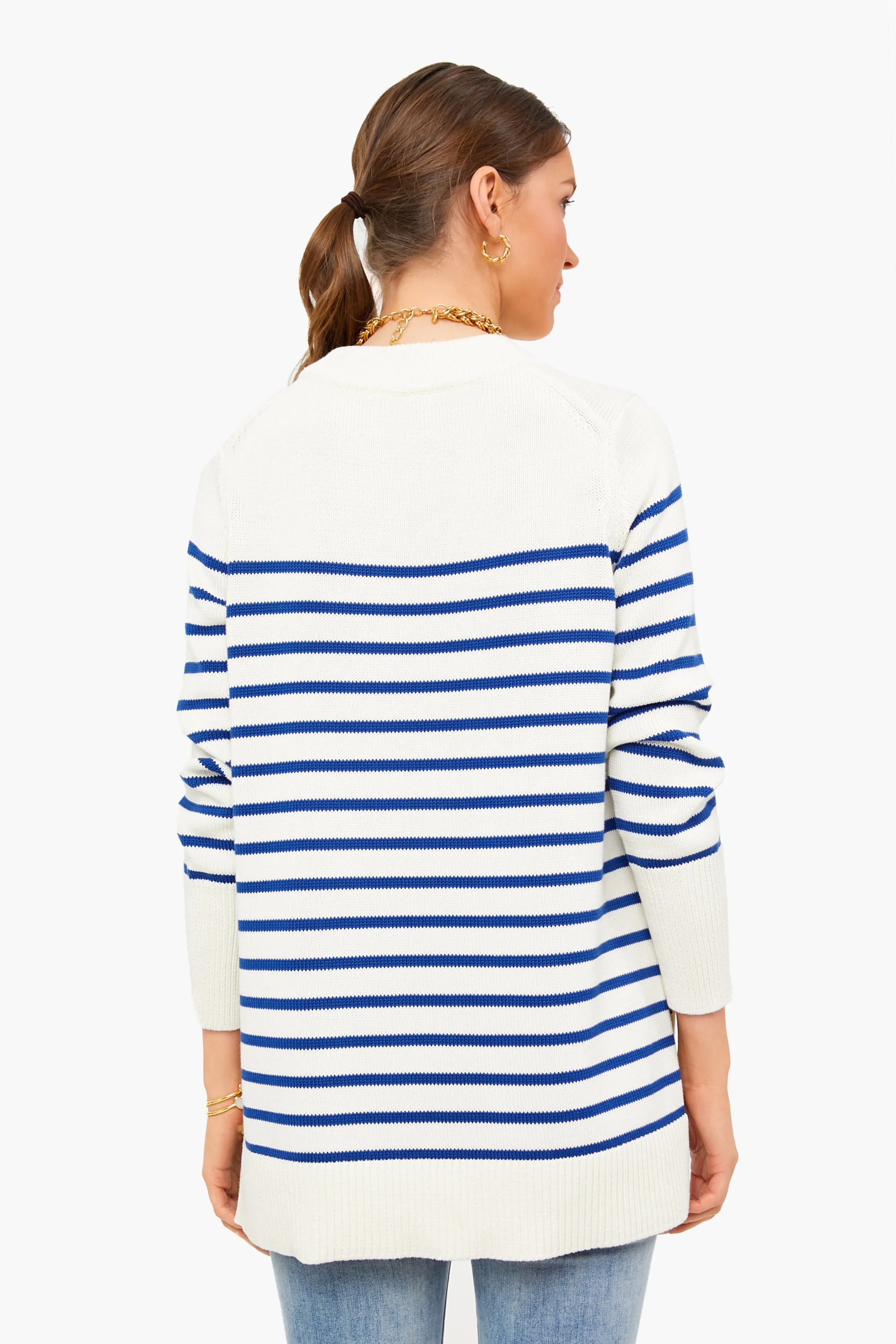 Blue Stripe Bar Harbor Sweater