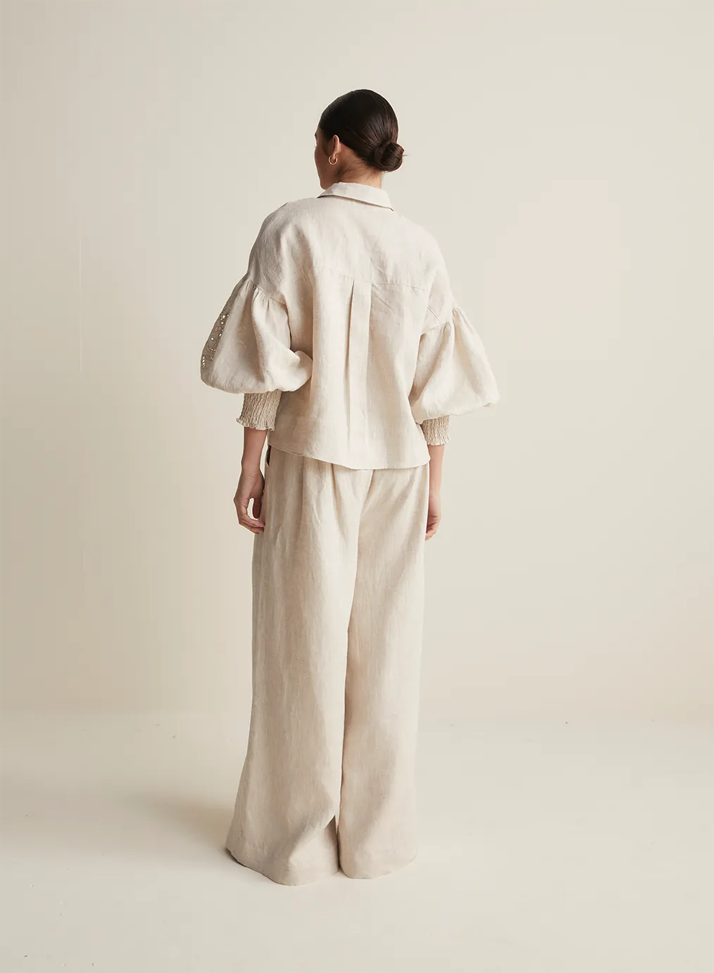 Blyth Linen Smock Top | Flax  | Restock