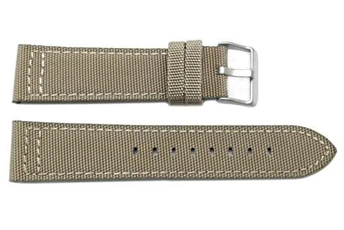 Canvas With Genuine Leather Backing Replacement Watch Band