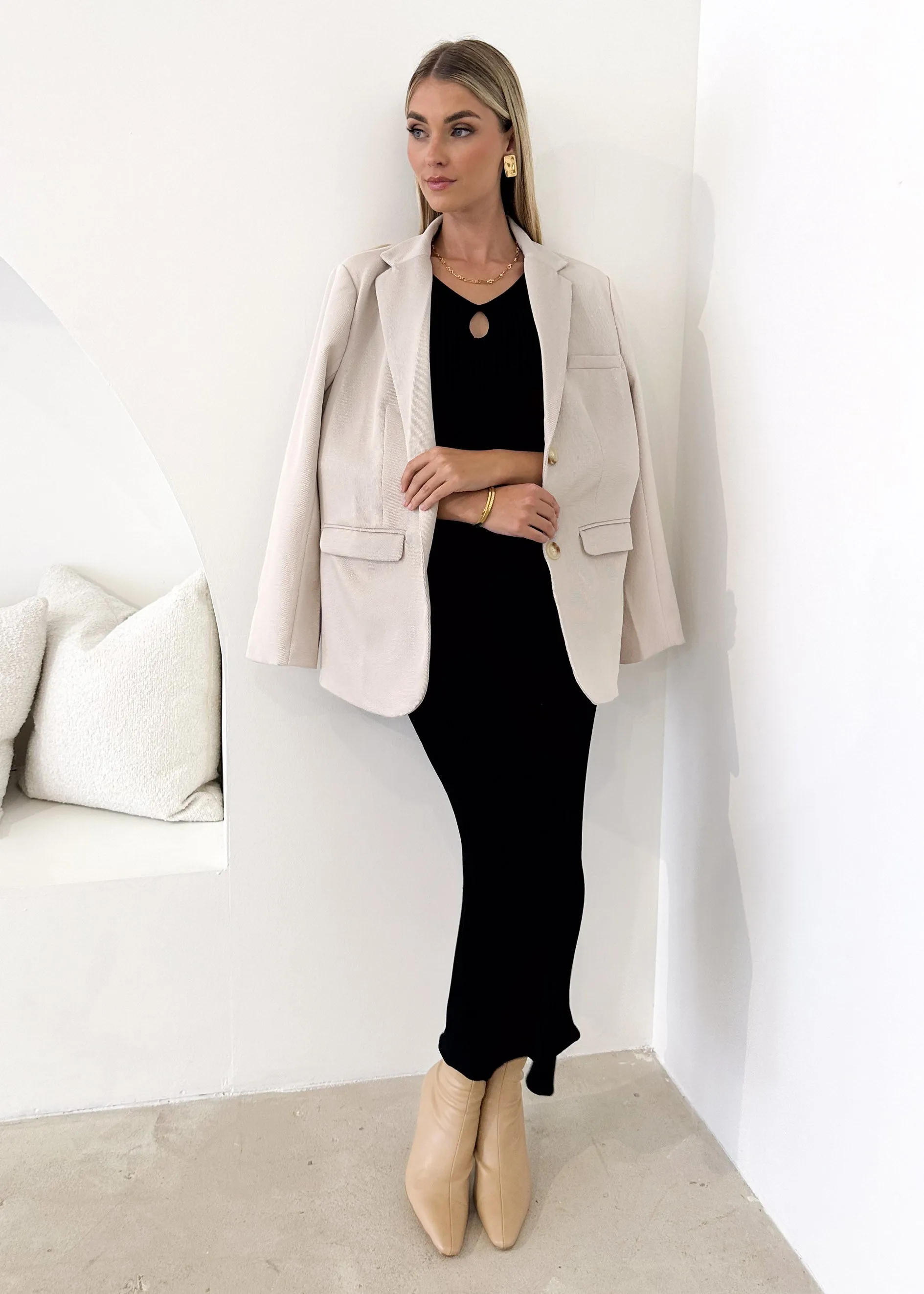 Carver Knit Maxi Dress - Black
