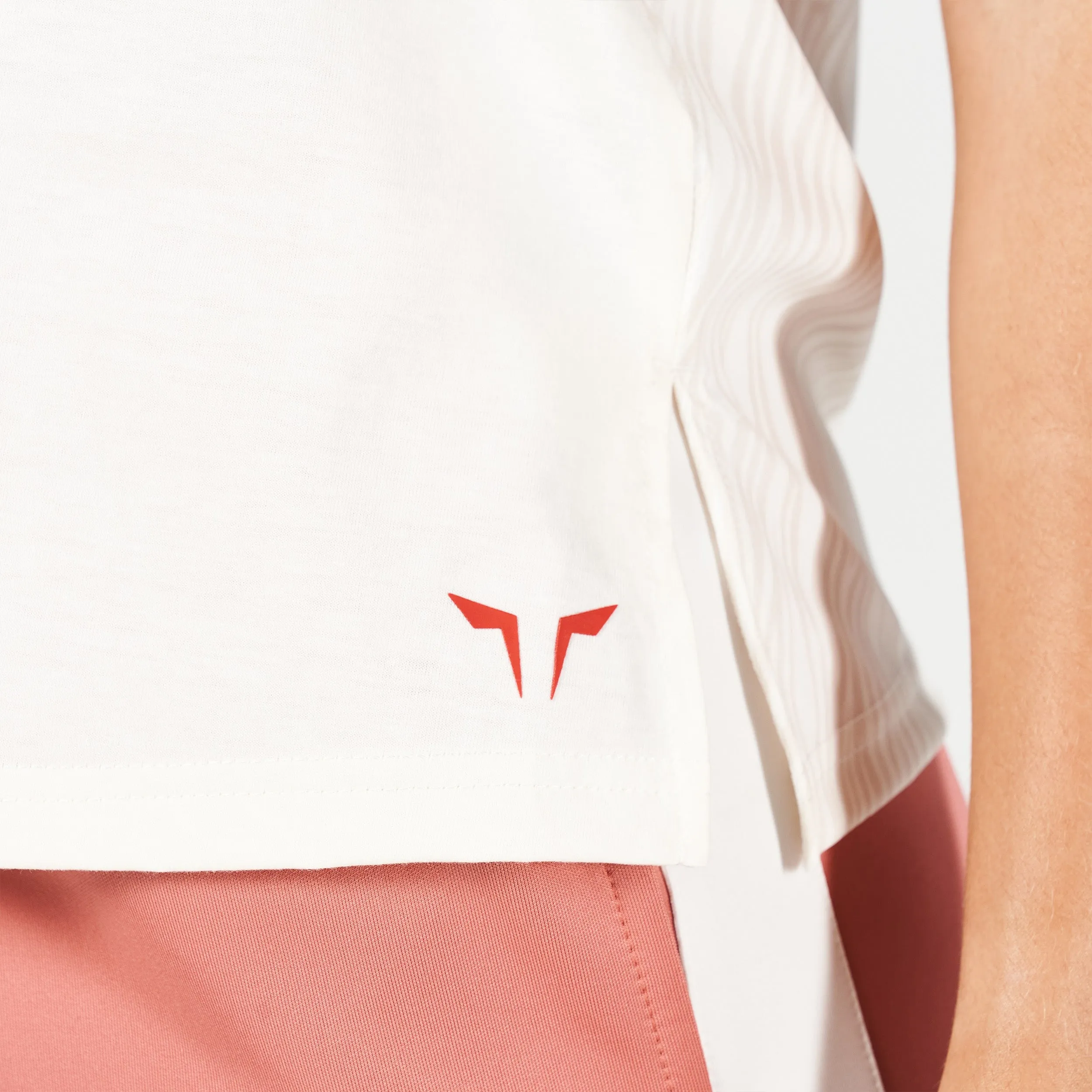 Core Wild Print Back Tee - Pearl White
