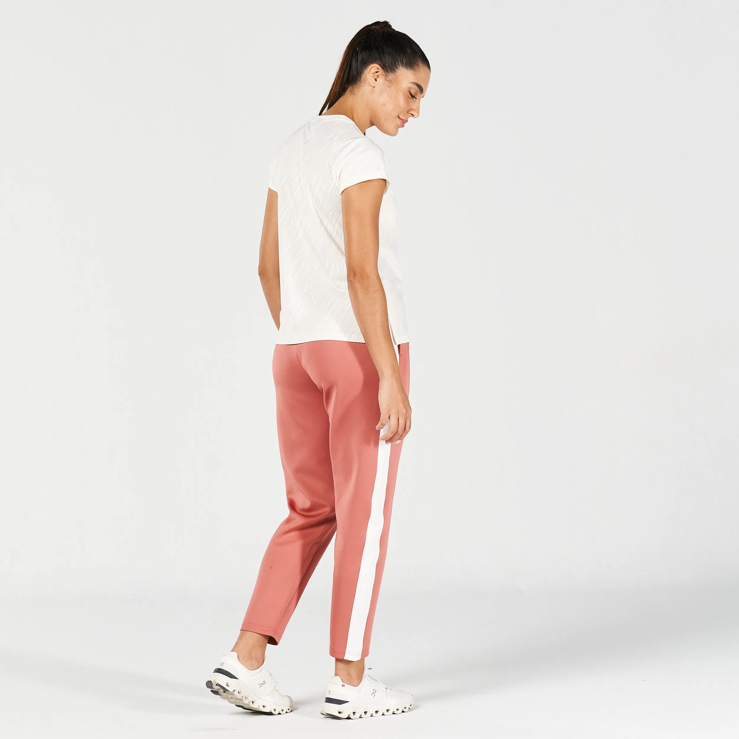 Core Wild Print Back Tee - Pearl White