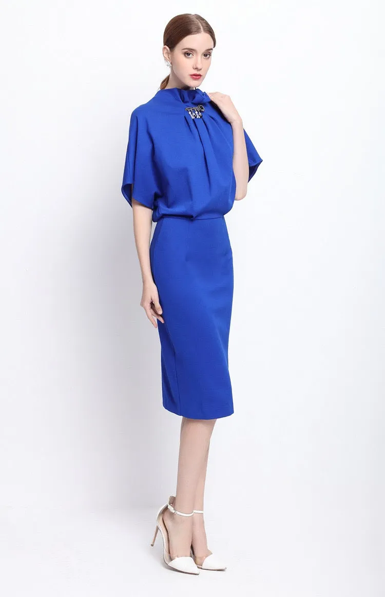Dolman Sleeve Dress W/ Bead Detail