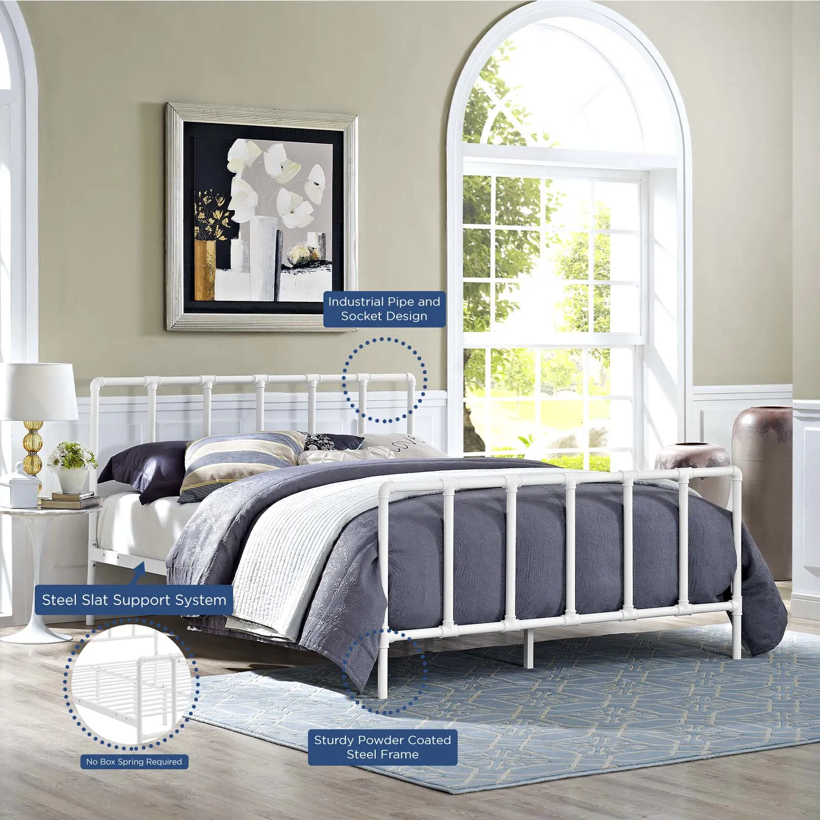 Dower Stainless Steel Bed