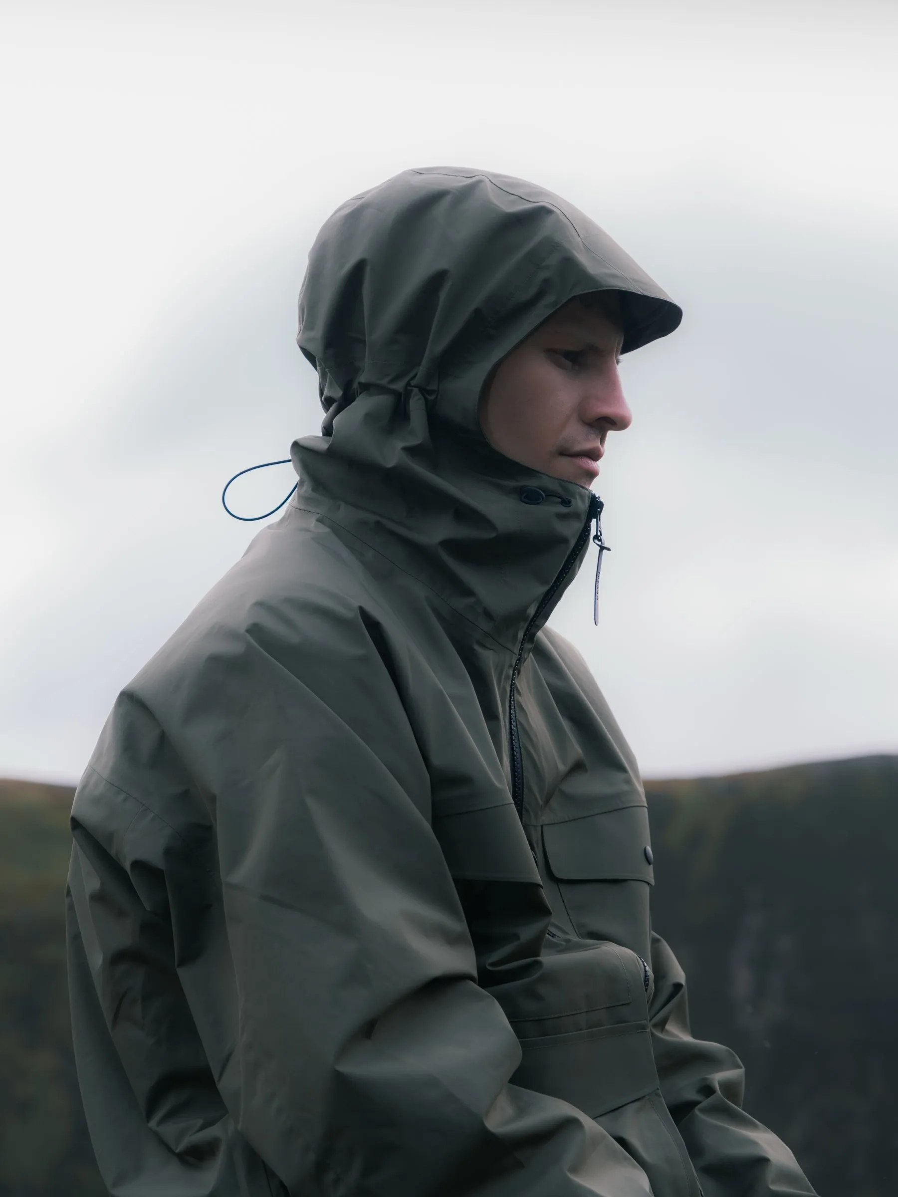 Dunkeld Shell Jacket in Olive 3L Waterproof