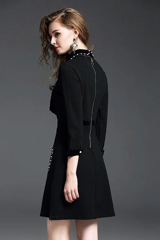 Elegant Dress W/ Contrast Detail