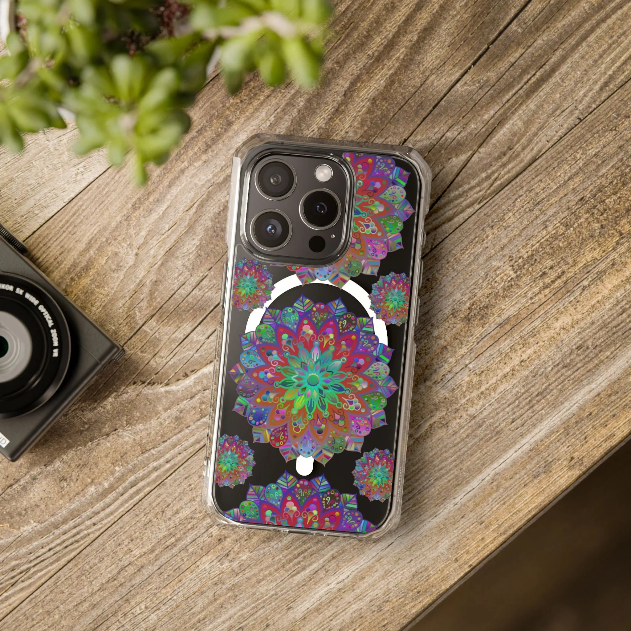 Elegant Mandala MagSafe®-Compatible iPhone 14/15 Impact Case