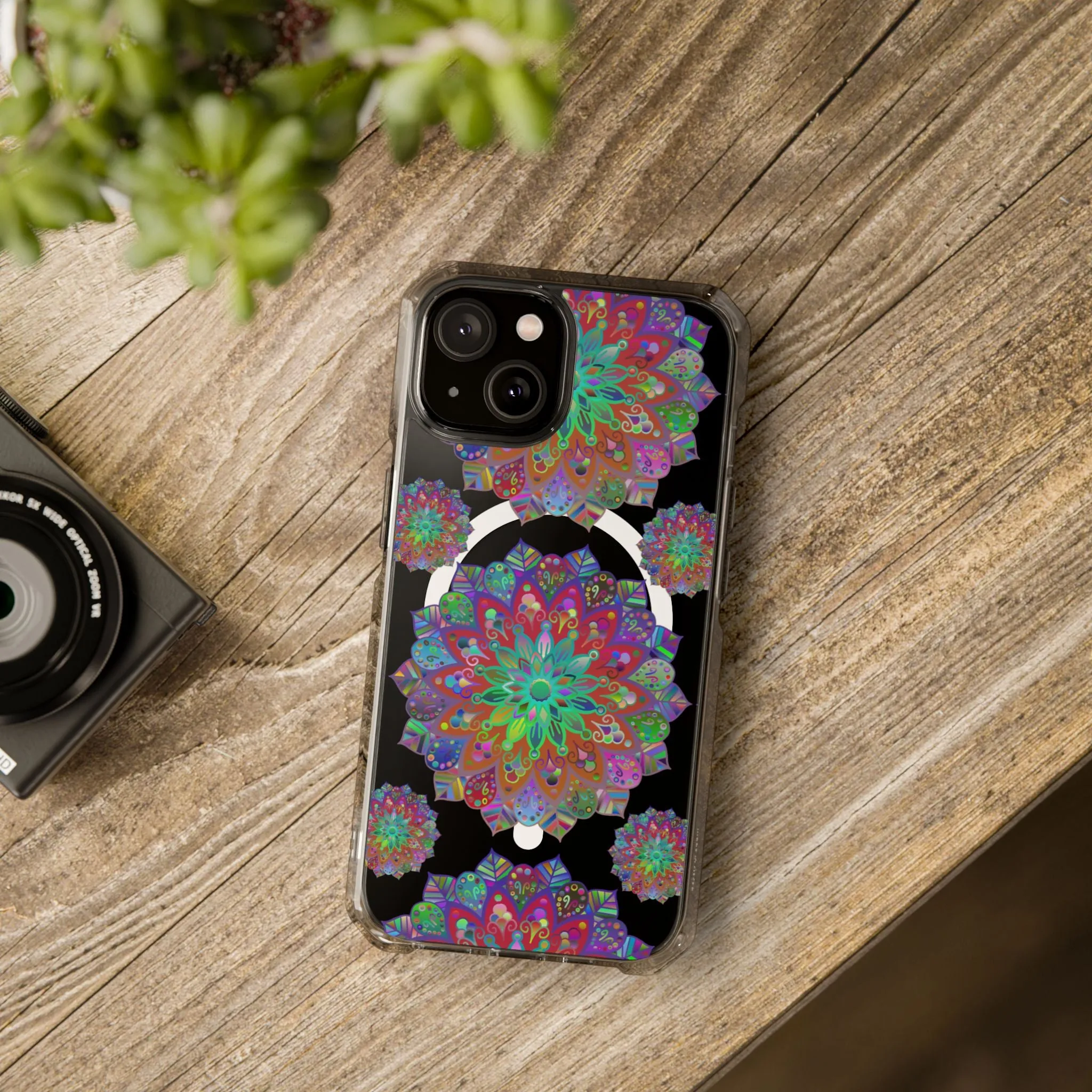 Elegant Mandala MagSafe®-Compatible iPhone 14/15 Impact Case