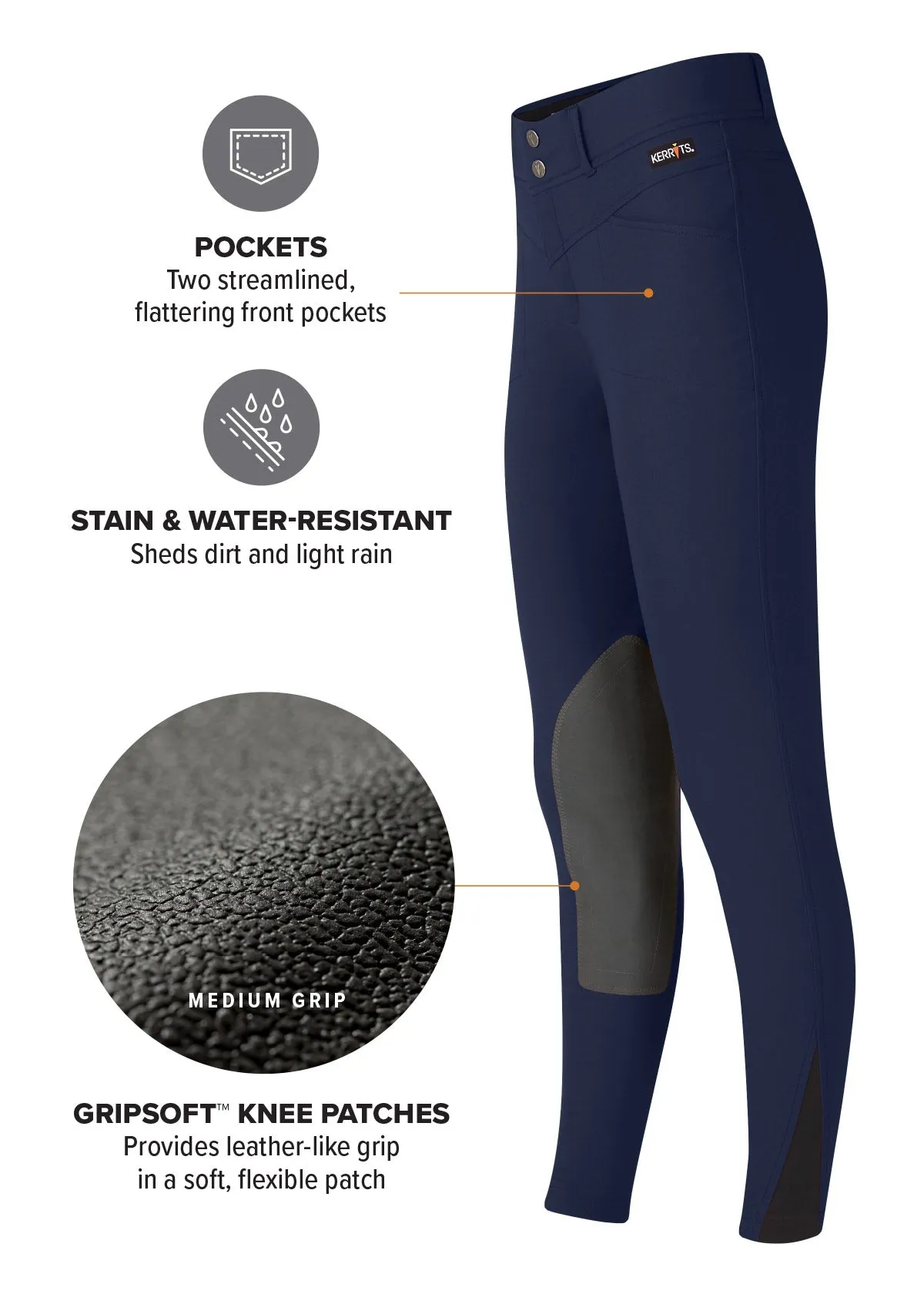 Kids Crossover II® Knee Patch Riding Breech