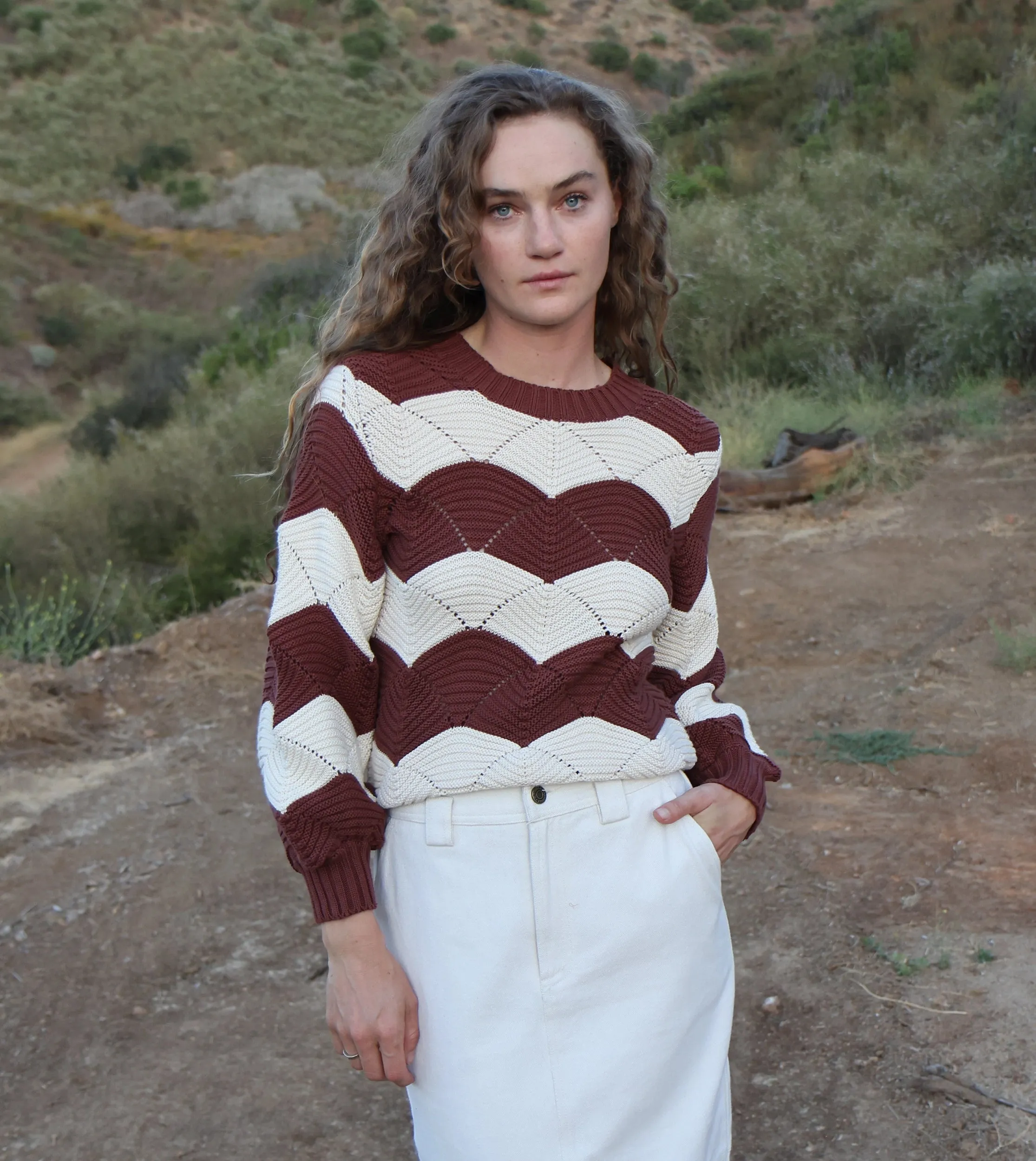 Kori Sweater | Terracotta /Ivory