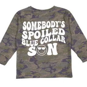 (Long) Camo Blue Collar SON Kids Tee