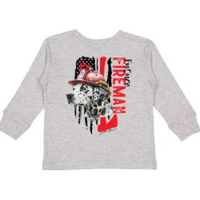 (LONG) Fire Dog Long Sleeve Kids Tee