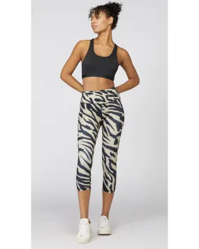 L'urv Spiral 3/4 Legging - Black/Sand