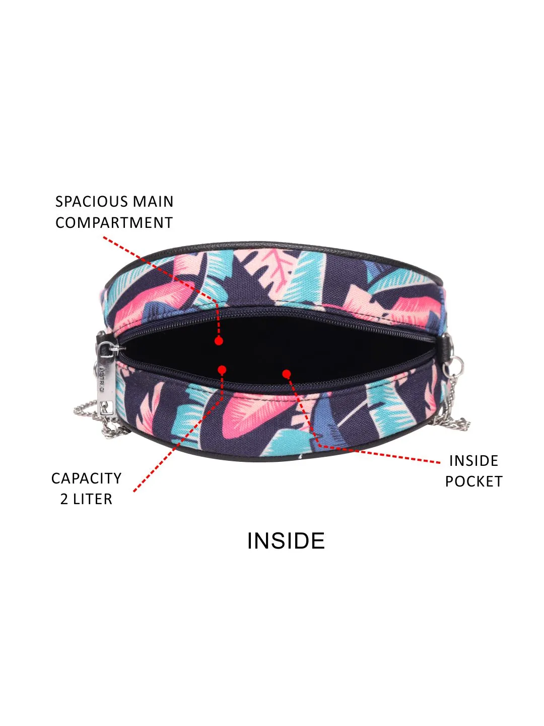 Multi Color  Print Womens Sling Bag Medium Size
