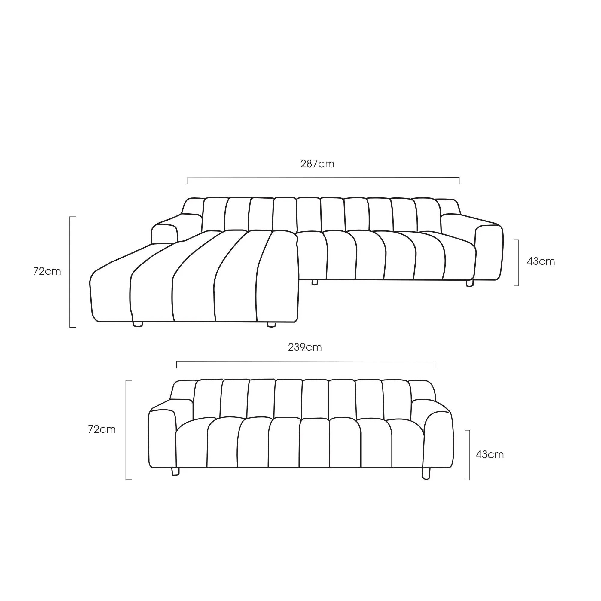 Rio 3-Seat Sofa - Green