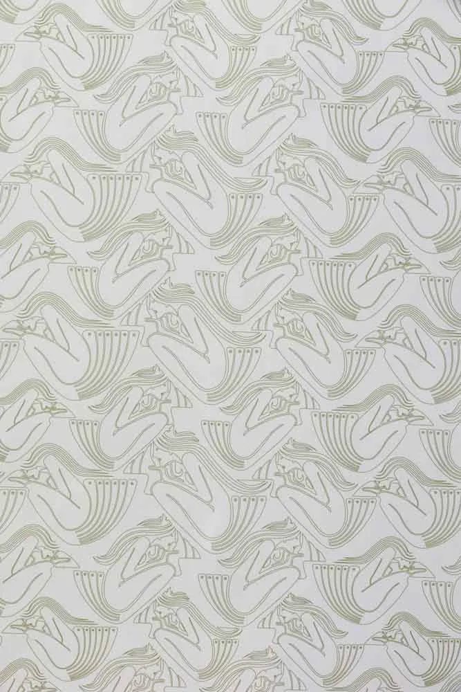 Rockett St George Deco Nymph Parchment Wallpaper
