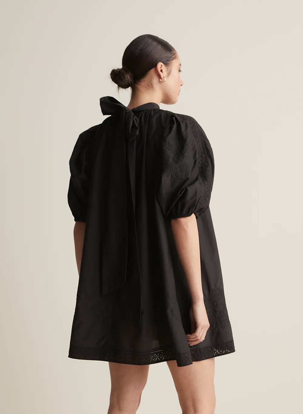 Romy Cotton Silk Mini Smock Dress