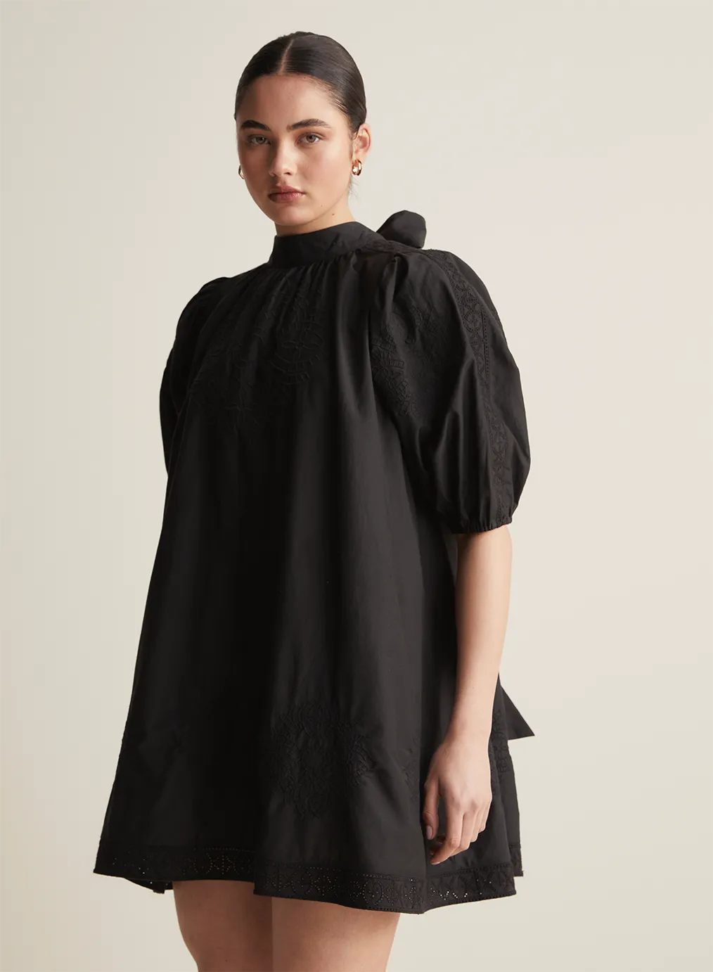 Romy Cotton Silk Mini Smock Dress