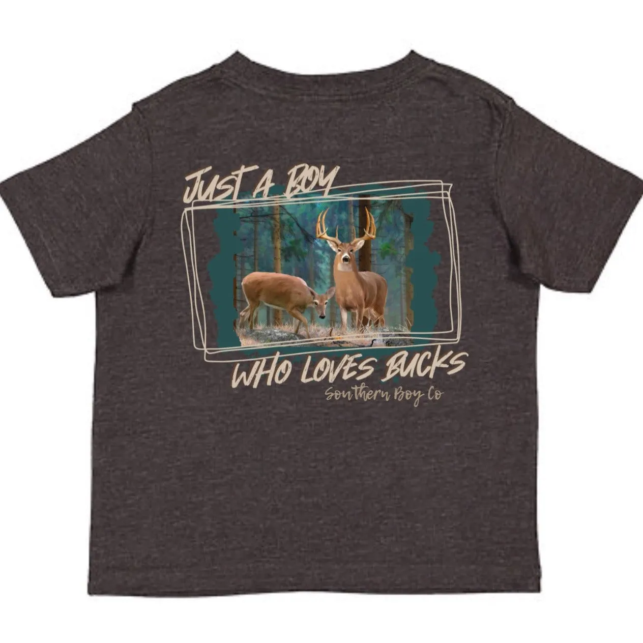 (SHORT) Just A Boy Who Loves Bucks Short Sleeve Kids Tee