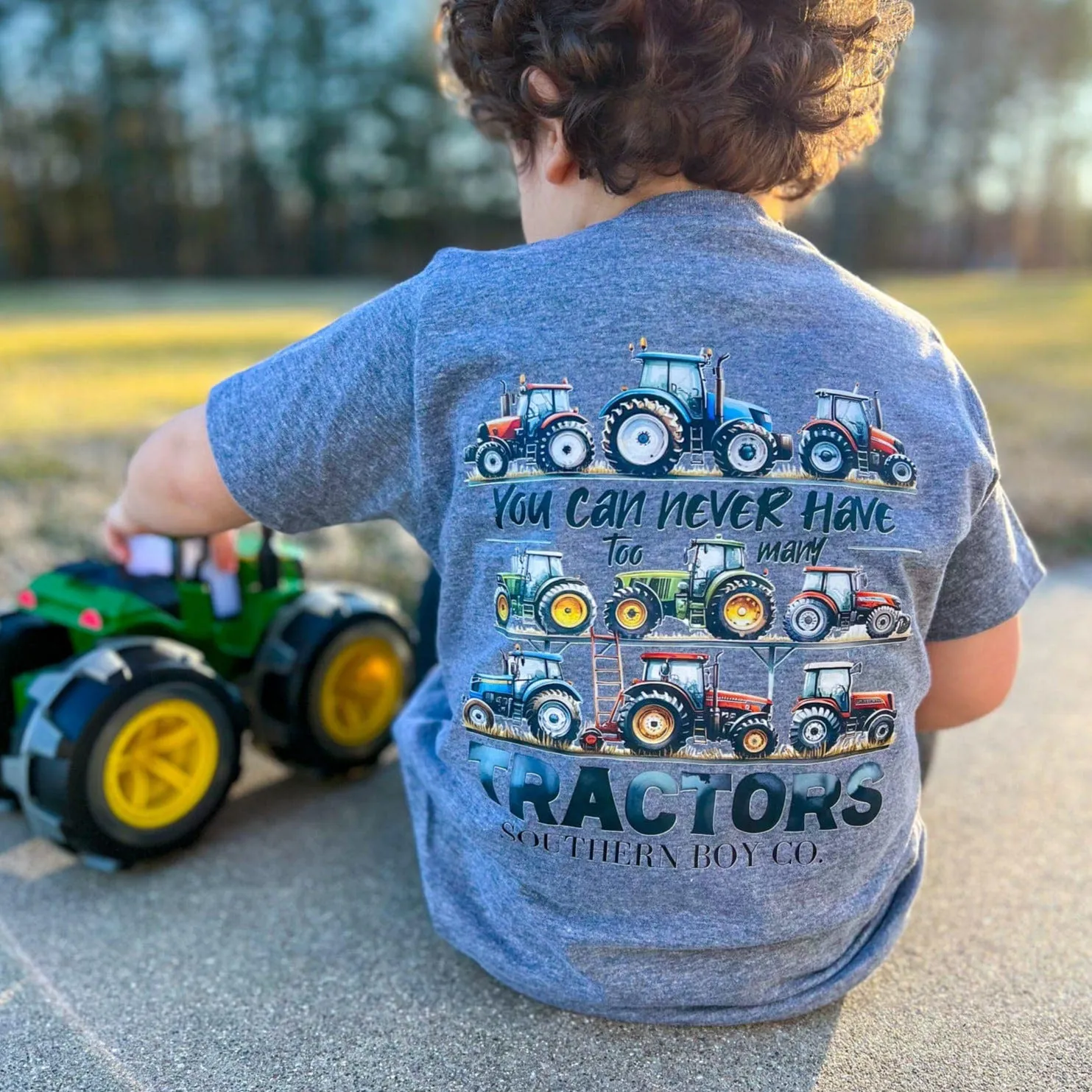 (SHORT) You Can Never Have Too Many Tractors Kids Tee