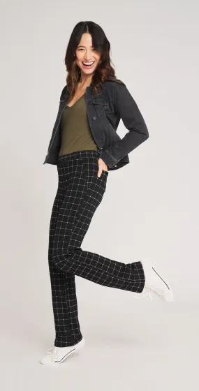 Straight-Leg | Two-Pocket Dress Pant Yoga Pants (Oliver Check)