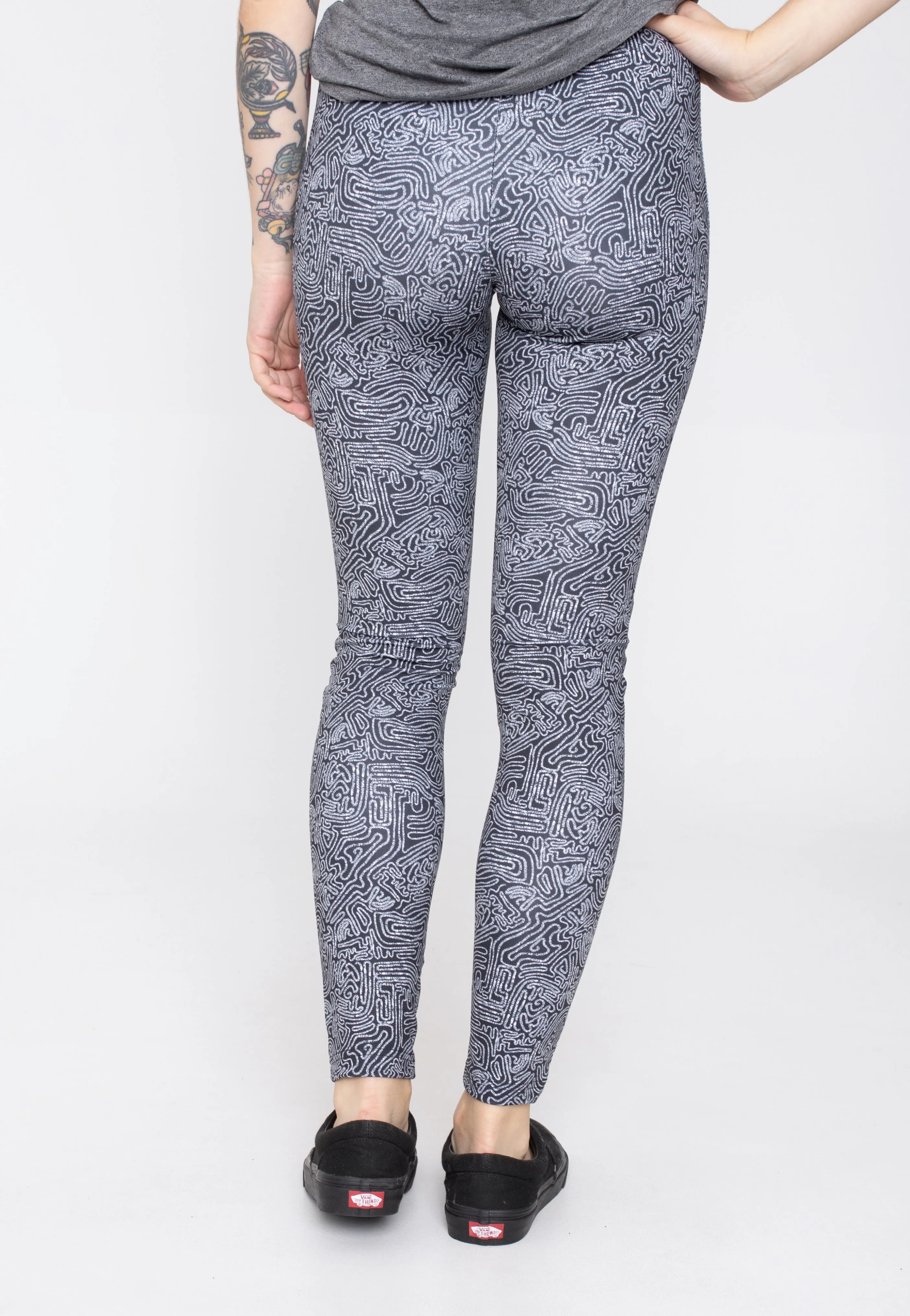 Urban Classics - Tech Mesh AOP Blackzen - Leggings