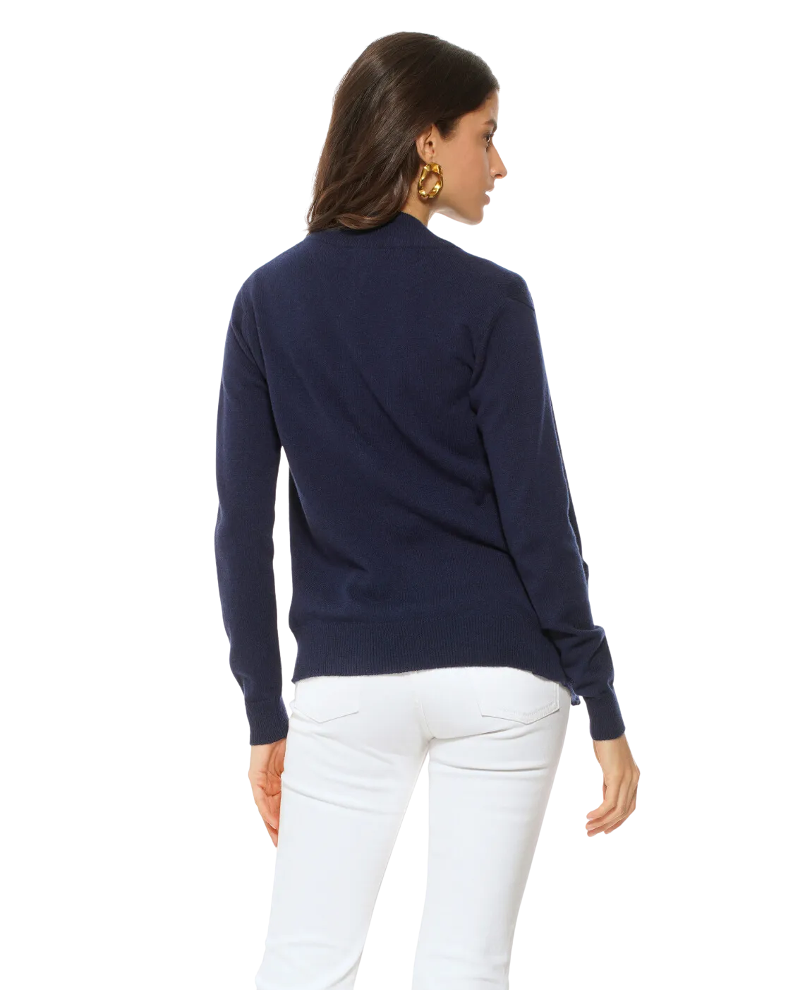 Women's Cashmere Zip Cardigan Blue